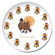 Preppy Plates - Personalized Melamine Plates (Turkey & Corn - Hol-Wed)